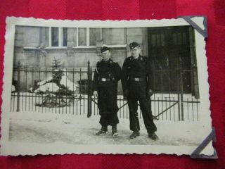 Wwii German Photo Combat Panzermen In The Snow