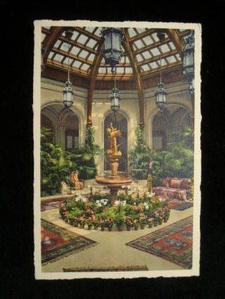 Biltmore Nc,  Biltmore Estate,  The Palm Court Persian Rugs Old Postcard