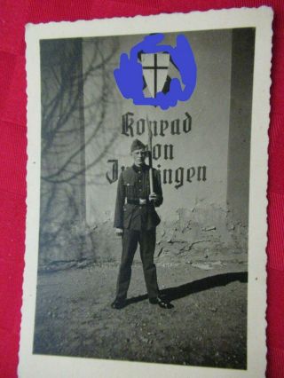 Wwii German Photo Combat Soldiers Rad Standing Guard