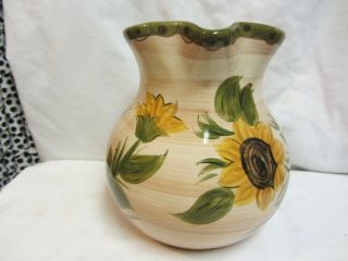 Large Whole Homes Provincial Garden Tuscan Sunflower Water/Lemonade Pitcher 3