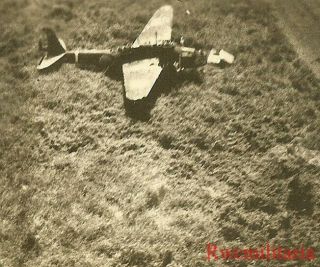 Org.  Photo: Us Aerial Recon View Of Japanese Ki - 48 Bomber Sitting On Airfield