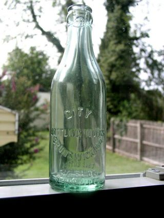 Vintage 6.  5 Oz Brunswick Md City Bottling Glass Bottle - Maryland