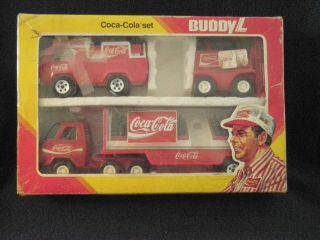 Vintage Buddy L Steel/plastic Coca - Cola Truck Set 4969