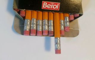 Box of 24 NOS Old Stock Berol Eagle HB No.  2 Pencils - Made in The USA 80s 2