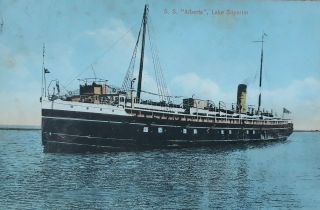 Steamship Ss Alberta - Lake Superior - Canada - Old Postcard