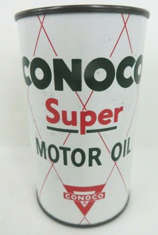 1950 Conoco Motor Oil Bank Tin Can Continental Co 75 Years Canco 3.  5 "