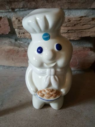 Vintage Pillsbury Doughboy Ceramic Utensil Holder 1997 Kitchen Flour