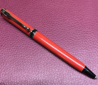 Sheaffer Retractable Ballpoint Pen,  Black Trim Red Barrel Vintage Pen