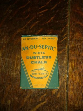 Vintage Binney & Smith An - Du - Septic Dustless Chalk No.  1400