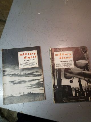 Military Digest August And September 1945 Volumes 1 No.  4 And 5 World War 2 Ii