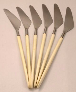 6 Mcm Copenhagen Cutlery Denmark Stainless Steel Dinner Knives W/bone Handles