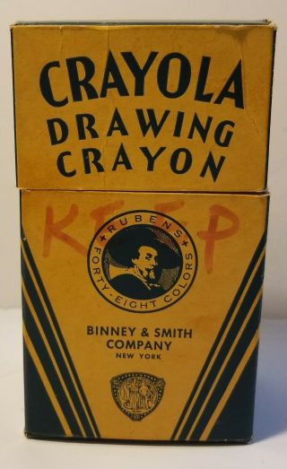 Vintage Binney & Smith Co.  No.  48 Crayola Crayons Full Box