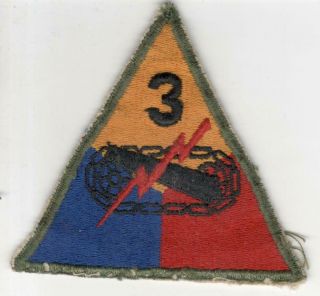 Get This Patch Ww 2 Us Army 3rd Armored Division Patch Inv R890
