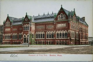 Museum Of Fine Arts Old Building Boston,  Massachusetts Vintage Antique Postcard