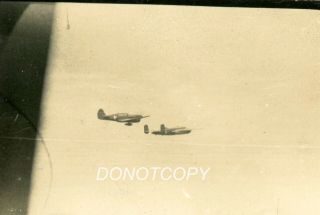 Wwii Photo - American P - 40 Warhawk On Escort Mission W/ B - 25,  South Pacific