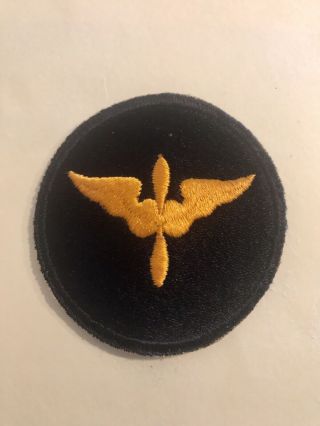 Vintage Ww2 Us Army Air Force Advanced Aviation Cadet Corps Patch Embroidered 3 "