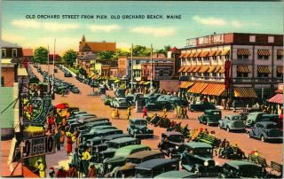 C39 - 7631,  Old Orchard Street From Pier,  Old Orchard Beach,  Maine.  Postcard.