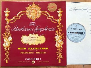 Beethoven Symphony No 5 King Stephen Columbia Sax 2373 B/s Ed1 Uk Lp 1960