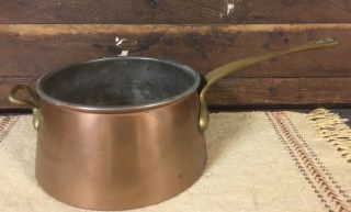 Vintage Tin Lined Copper Sauce Pot