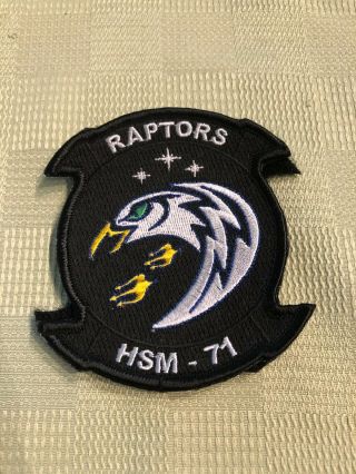 Rare,  Authentic Us Navy Flight Suit Patch From Helo Squadron Hsm - 71