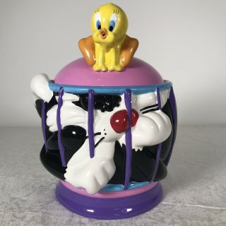 Sylvester & Tweety Bird Ceramic Cookie Jar Looney - Tunes Warner Bros.