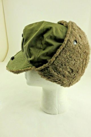 Vintage Us Army Cap,  Field,  Pile,  Dated Nov 6,  1950 And Size 6 3/4