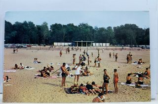 Pennsylvania Pa Erie Presque Isle State Park Beach Houses Postcard Old Vintage