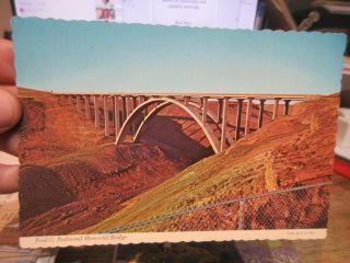 Vintage Old Washington State Postcard Yakima Selah Creek Canyon Redmond Bridge