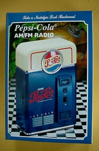 - Pepsi Cola Soda Vending Machine Am/fm Radio - 1998