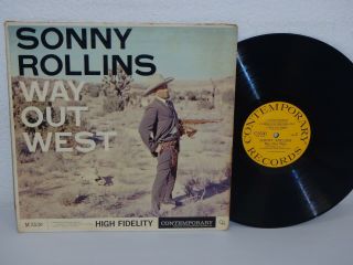 Sonny Rollins Way Out West 1959 Mono Us Dg Lp Contemporary C/m 3530 Ray Brown