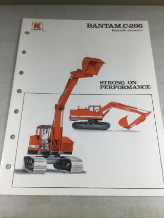 Bantam,  Koehring C266 Excavator Sales Brochure,  Literature