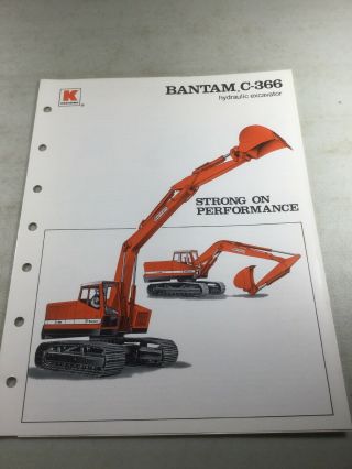 Bantam,  Koehring C366 Excavator Sales Brochure,  Literature