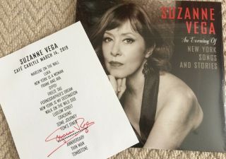 Suzanne Vega An Evening Of York Songs And Stories Mega Rare Signed Red Vinyl