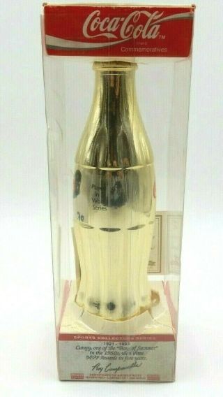 Rare 1994 Coca Cola Roy Campanella Gold Commemorative Bottle 90 Of 1000 Made