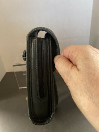 COACH Black Leather Pen Pencil Case Holder Flap closure 8572 Vintage 2