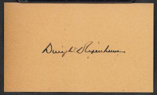 Dwight D Eisenhower Autograph Reprint On Period 1940s 3x5 Card