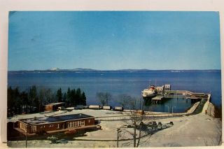 Maine Me Bar Harbor Bluenose Dock Terminal Postcard Old Vintage Card View Post