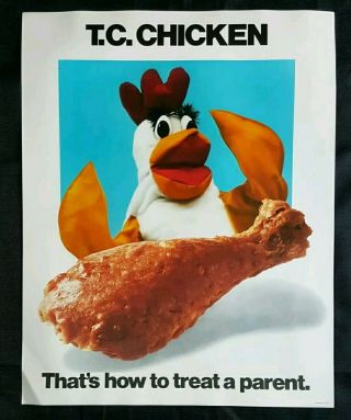 Vintage 1977 Tastee - Freez Advertising Poster 22 " X 28 " (t.  C Tastee Chicken)