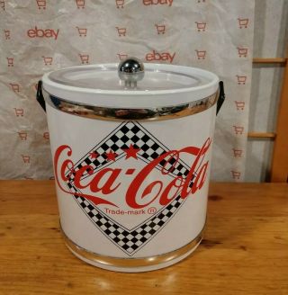 Coca - Cola Trademark Ice Bucket Vintage Rare Design