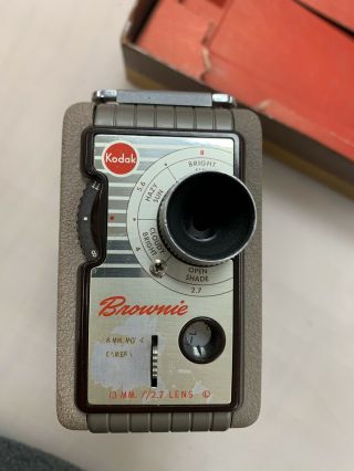 Vintage Ww2 Us Kodak Brownie 8mm Movie Camera Model 2 13mm F 1.  9 Lens
