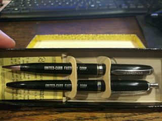 Vintage Ritepoint Pen Set With Advertising For United Carr Fastener