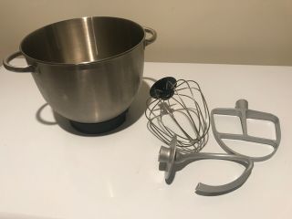 Hamilton Beach Stand Mixer Stainless Steel Replacement Mixing Bowl & Attachments
