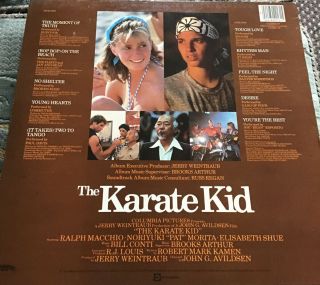 THE KARATE KID (1984) VARIOUS,  MOTION PICTURE SOUNDTRACK,  LP,  EXC, . 2