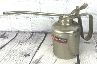 Vintage Montgomery Wards Powr - Kraft Pistol Pump Oil Oiler Can Usa 84 - 9421