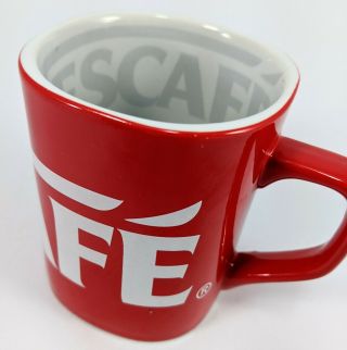 Nescafe Coffee Red Mug Cup Promotional Standard Inside Logo 3.  5 " Tall