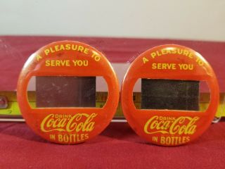 Vintage Coke Coca - Cola Soda Jerk Name Tag Waitress Waiter Button Pin Nos 60s