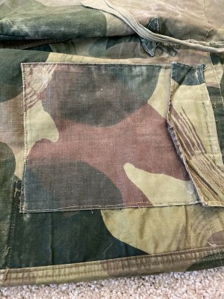 Post WW2 Belgian Windproof Pants Brush Stroke Camo Canvas Pants Aprox 36 - 38” 3