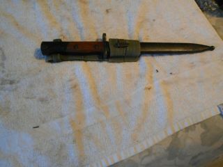 Belgian Fn 49 Model 1949 Rifle Bayonet Combat Field Knife With Scabbard And Frog