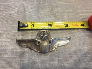 Usaf Sterling Silver Command Pilot Wings - 3 " - Pin Back