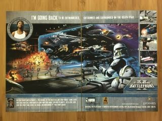 Star Wars Battlefront Ii 2 Ps2 Xbox Pc 2004 Vintage Print Ad/poster Official Art